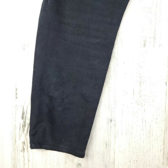 7 FOR ALL MANKIND Black Faux Suede Skinny Ankle Pants Size 28 (30x21) EUC - Picture 9 of 11